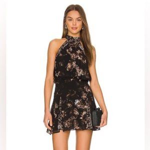 Free People Katerina Mini Dress in Dark Combo Size L